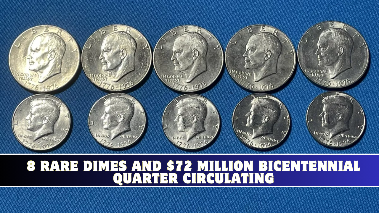 8 Rare Dimes And $72 Million Bicentennial Quarter Circulating